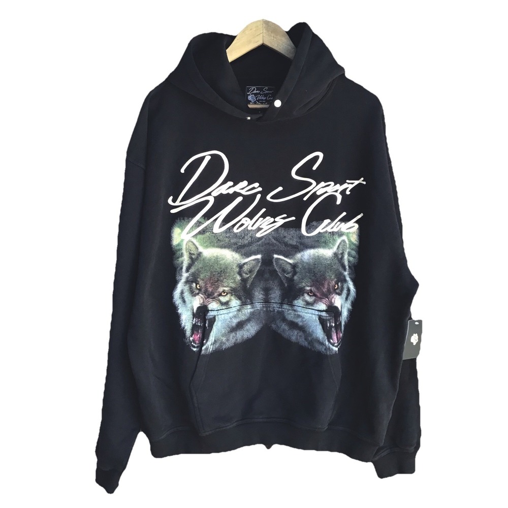 Darc Sport Wolves Club Vintage Rebel Hoodie Black XL New With Tags Rare